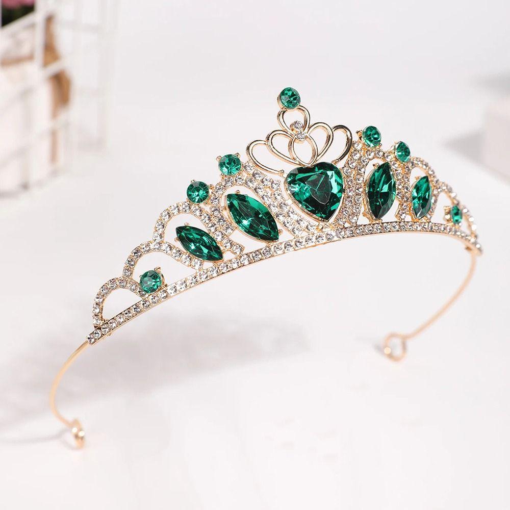 Heart-Shaped Princess Tiara Bling Bling Children's Crown Wedding Dress Accessories