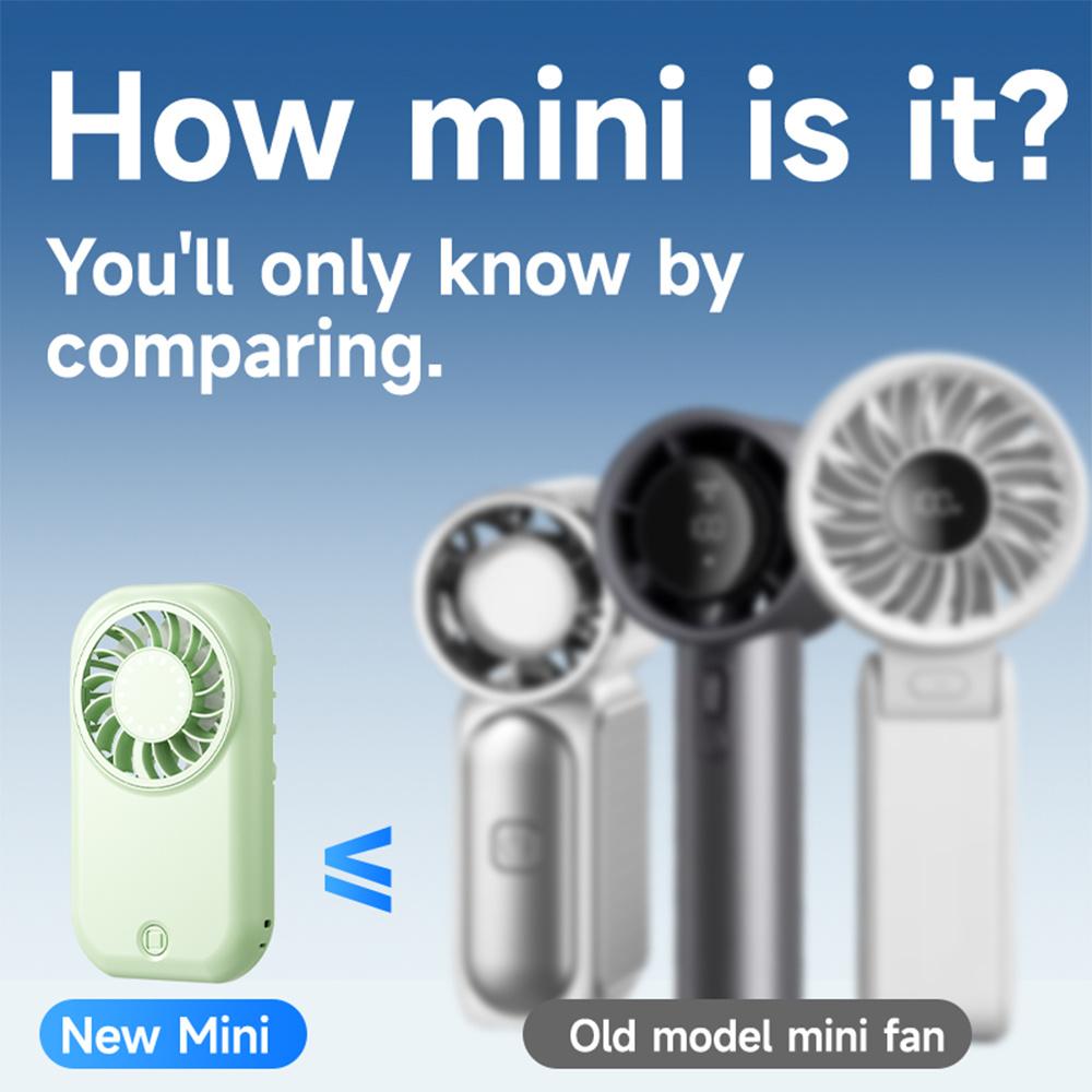 Portable Fan, Handheld Fan, Rechargeable, 1200 Mah, USB, Type-C, Quiet, 5 Levels of Speed, Small, Mini Fan