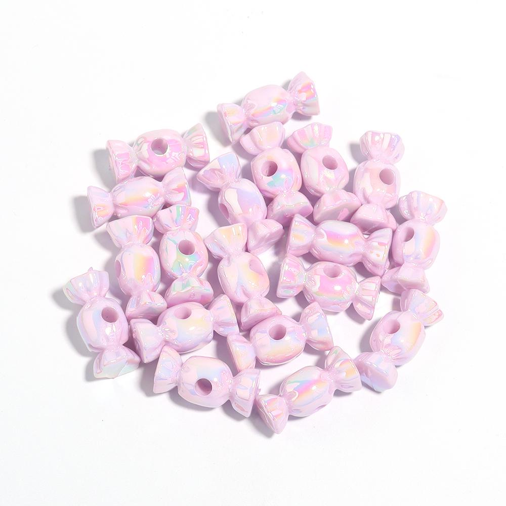 10pcs 29x12mm Candy Shape Acrylic Beads Colorful Sweets Loose Bead For Jewelry Making DIY Bracelet Necklace Keychain Accessories