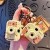 Capybara Luminous Projection Camera Keychain: Cute Cartoon Pendant Gift