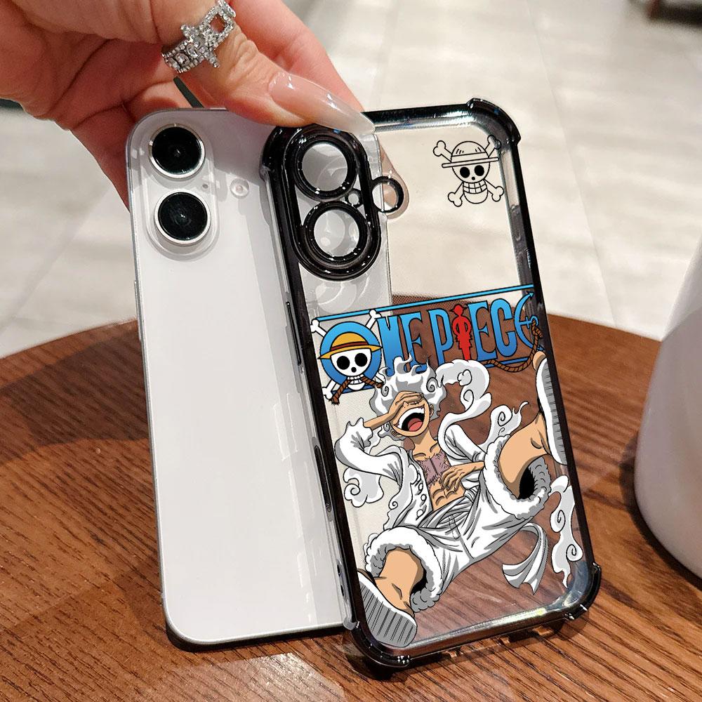 Anime Cool LuffyS ZoroS Ones Pieces Plating Phone Case For iPhone 17 17e 16e 16 15 14 13 12 11 Pro Max Mini Air Plus Anti-Fall