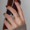 Light luxury versatile inlaid shell ring titanium steel ring women's niche design finger rings
