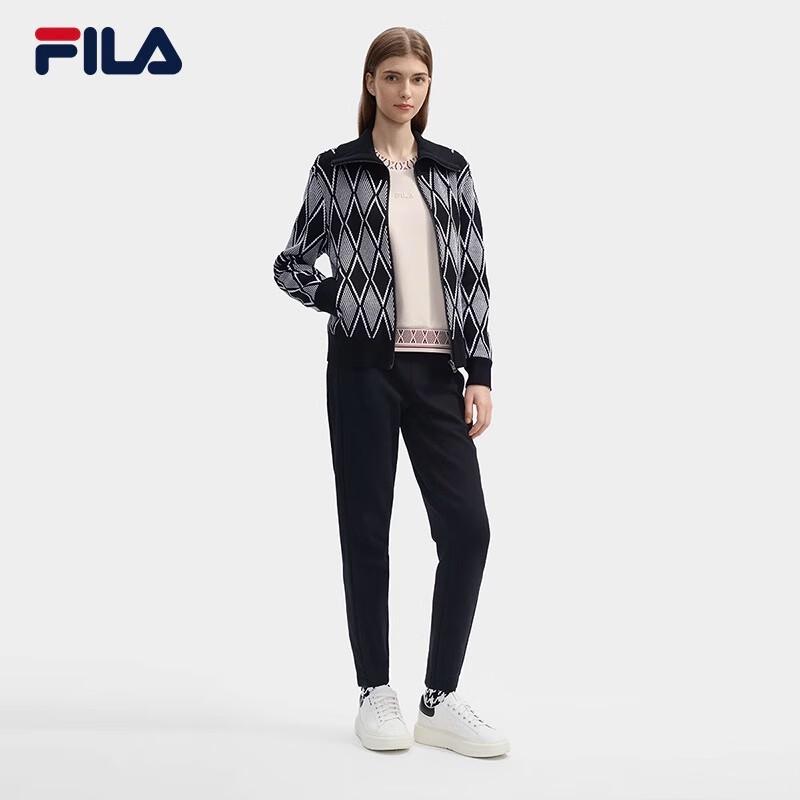 Женский вязаный кардиган с лацканами FILA M чёрный
