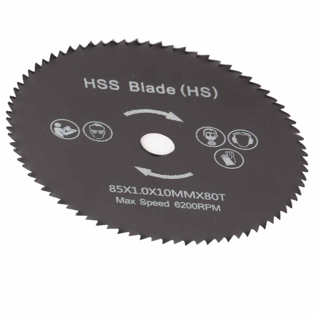 85mm 80T Teeth Stainless Steel Circular Saw Blade Wood Cutting Tool Bore Diameter 10mm
