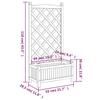 VidaXL Planter with Trellis Grey Solid Fir Wood 365486