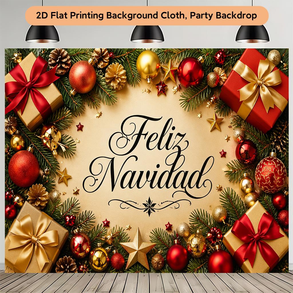 1Pcs Merry Christmas Theme Gifts Scene Decoration Background Xmas Backdrop Decorations For Photo Studio Photo Booth Party