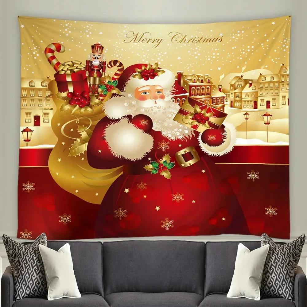 Christmas Decoration Pattern Living Room Bedroom Home Wall Tapestry