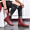 Genuine Leather Boots for Women  Ankle Boots Hight Trendy Quality Men Leather Boots Thick Sole Motorcycle Shoes  New