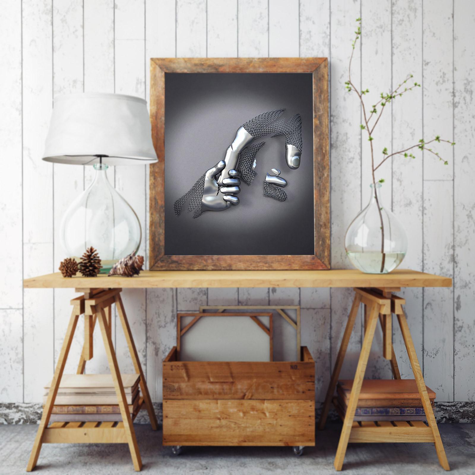 

Никитас Любовь Сердце 3D Настенный Художественный Декор Металлическая Фигура Статуя Художественная Картина на Холсте Подвесная Картина на Холсте Без Рамки