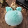 Soft Artificial Rabbit Furs Keychain Plushs Ball KeyRing Cute Pom Pom Bag Charm Car Pendant Decoration for Women Girls