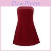 Polyester Spandex Backless Sleeveless Aline Dress For Winter Casual Females