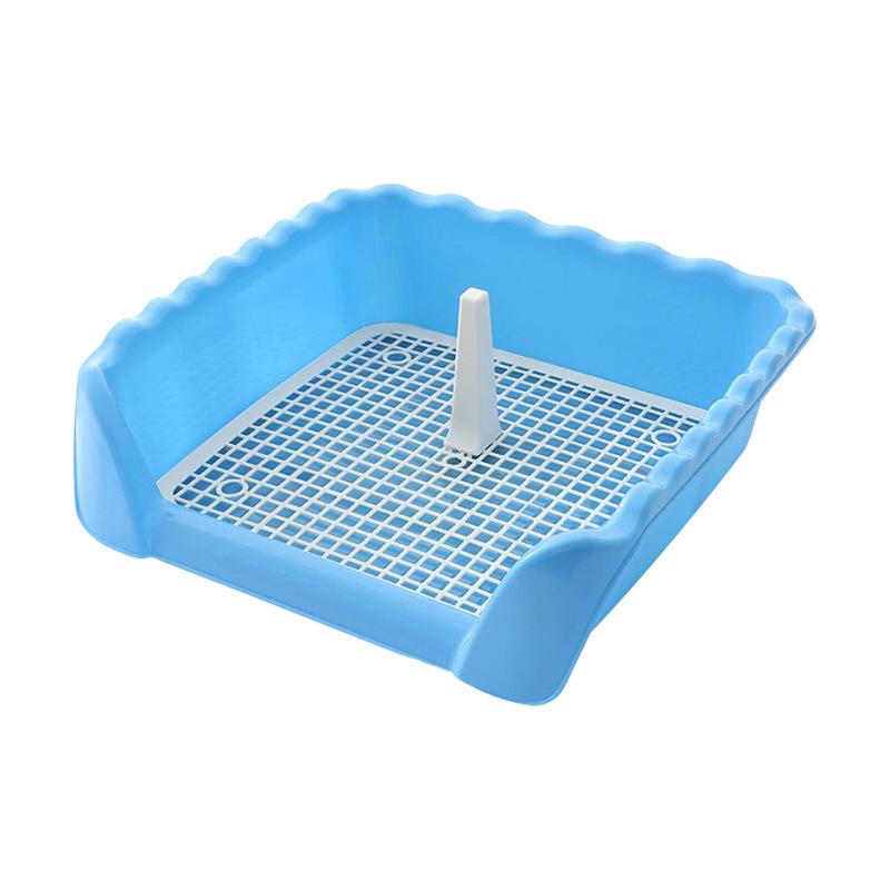 Wave Pattern Splash-Proof Dog Toilet: XL Tray with Anti-Slip Grid for Small & Medium Dogs