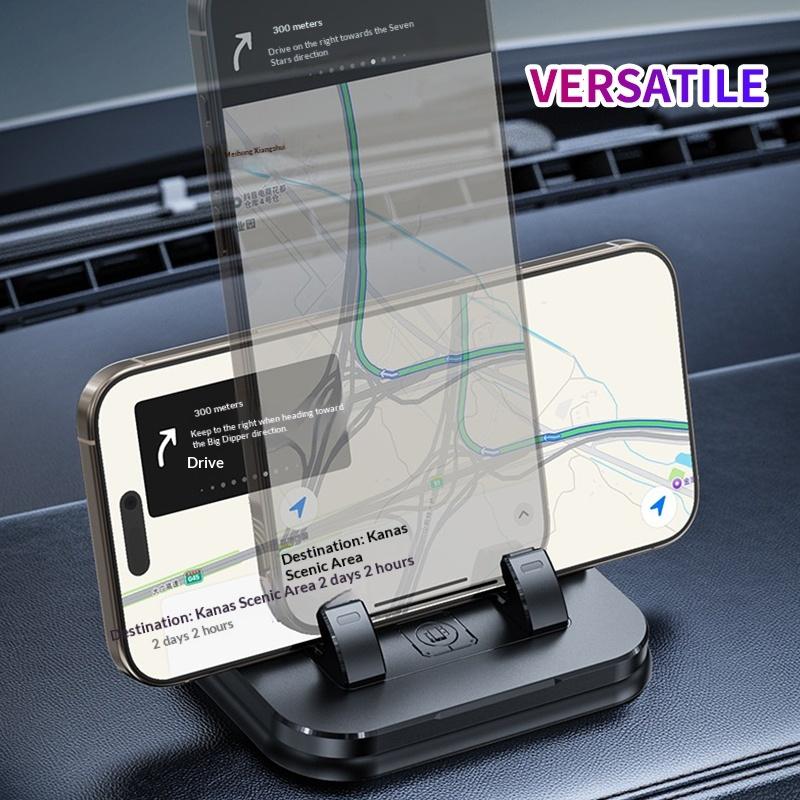 Supporto Universale per Telefono da Auto 2 in 1 Rotazione a 360° con Targa Supporto per Cruscotto Facile Installazione Supporto per Telefono Cellulare per Veicolo