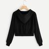 Women's Oversized Long-Sleeve Zipper Sweatshirt - Korean Style Short Jacket for Autumn/Winter 2024