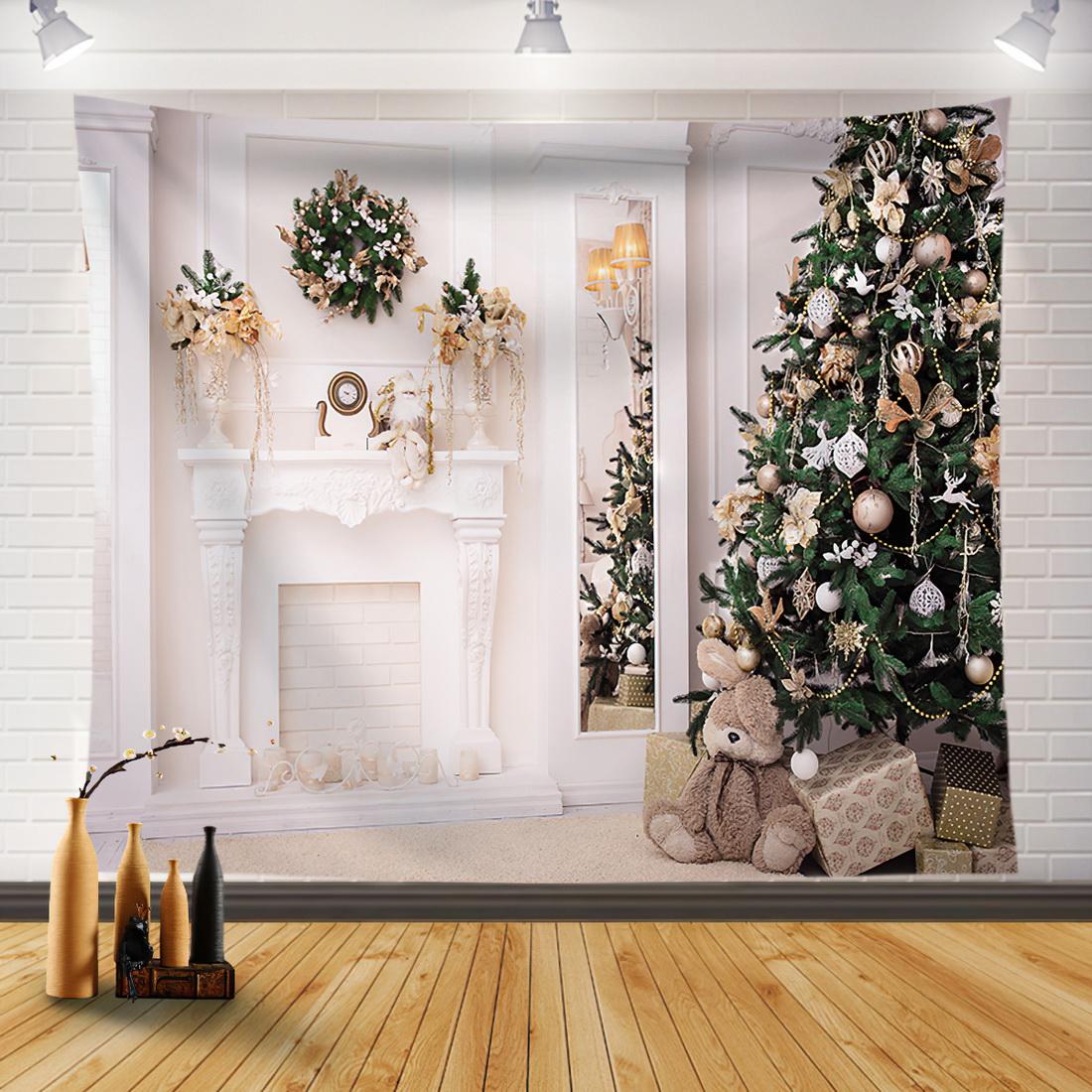 

Веселая Рождественская елка, украшение для дома, гобелен, Рождественская комната, гостиная, украшение на стену, фоновая ткань 230x180cm