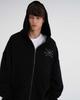 Tener Waterdrop Metal Point Double-Fleece Zip-Up Hoodie Black