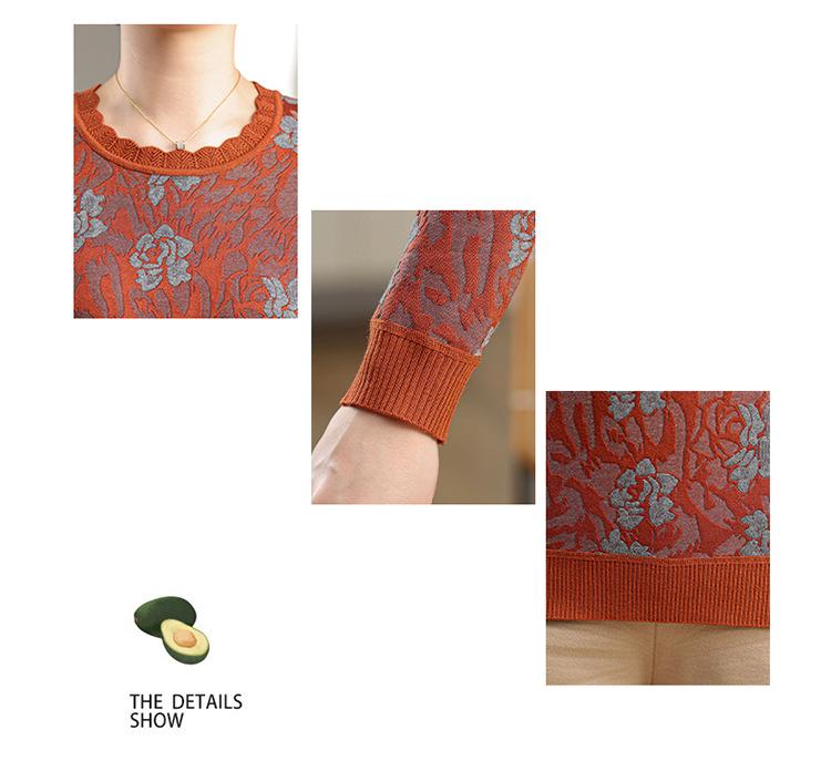 2026 Stylish Spring Knit Top for Middle-Aged and Elderly Women