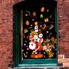 Christmas Window Sticker Penguin Snowman Santa Claus Wall Stickers Double-sided Visual Wall Stickers Self-adhesive