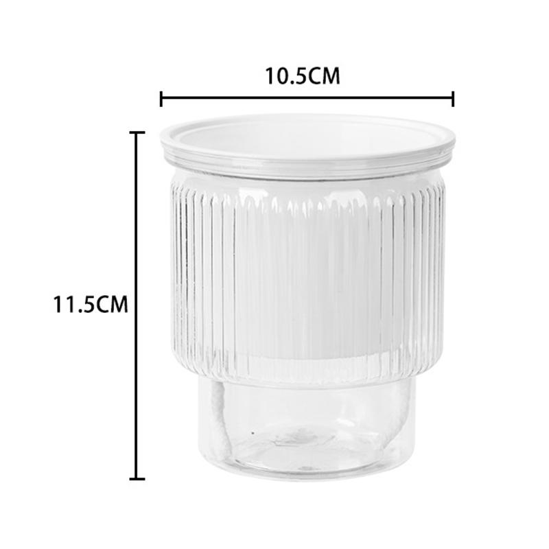 Creative Self-Absorbent Transparent Water Culture Pot Small Potted Plant Ware Office Decoration