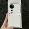 Premium Executive Leather Case for Vivo V40 Pro Large Window Lens Protector Cover