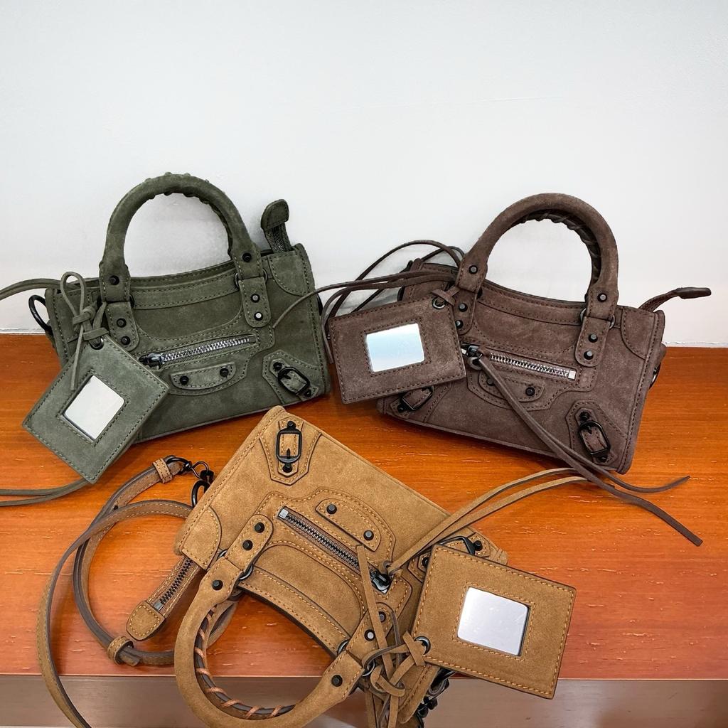 Borsa tote mini locomotiva in pelle bovina opaca retrò premium borsa a mano di grande capacità borsa a tracolla a tracolla