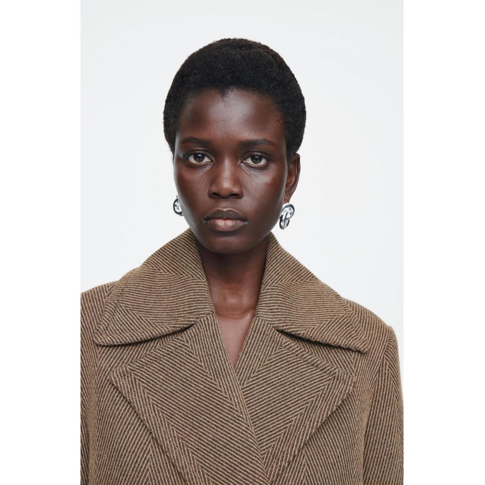 COS Japan Tailored Herringbone Wool Coat