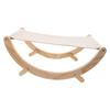 Cat Hammock Prevent Slip Breathable Wooden Frame Comfortable Cat Swing Chair Bed for All Seasons