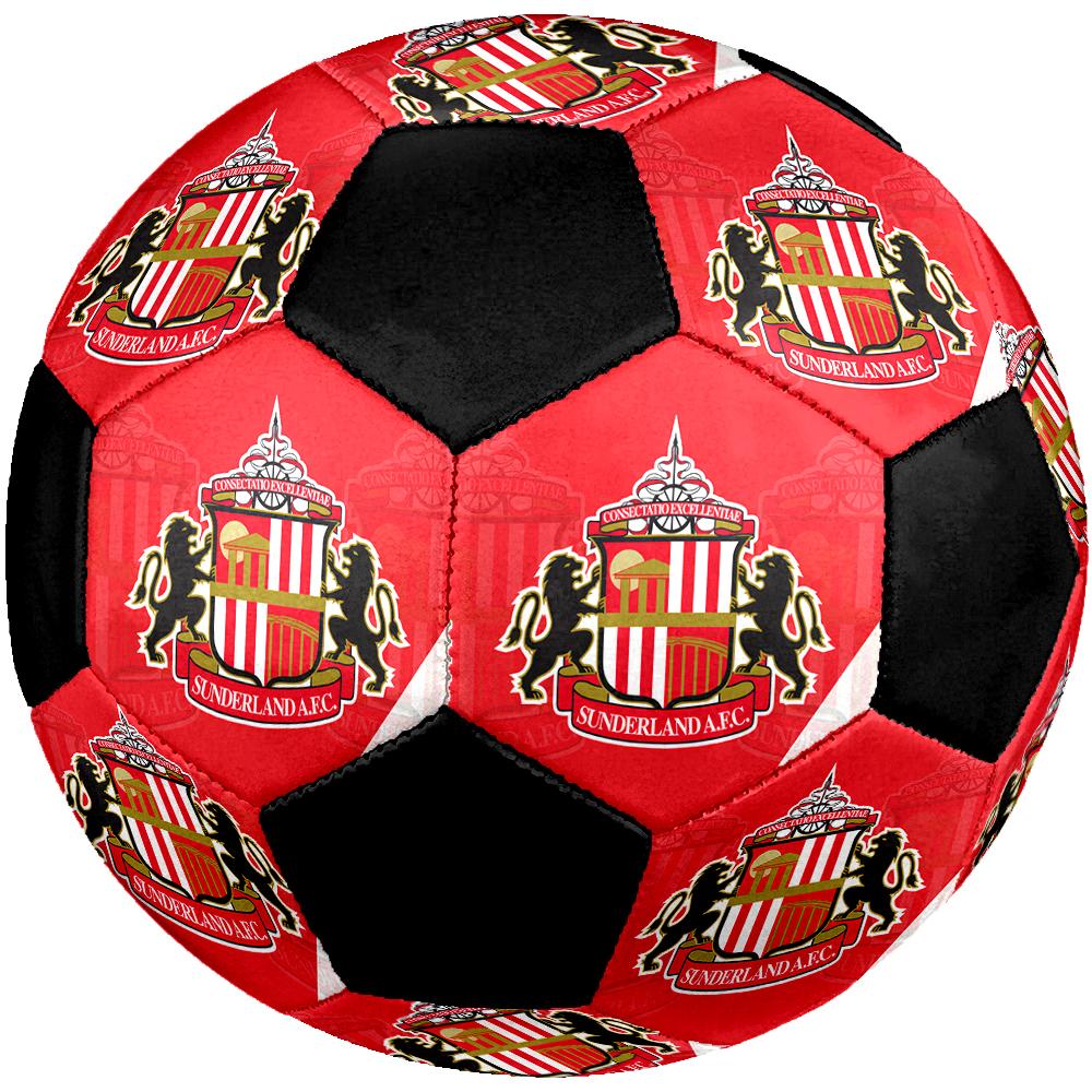 SIZE 5 Sunderland AFC Soccer Ball Colorful All Ages Machine Stitched PVC Competition Ready Durable High-Bounce