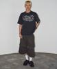TRAVEL Calligraphy Pigment Short Sleeve T-Shirt Black Charcoal
