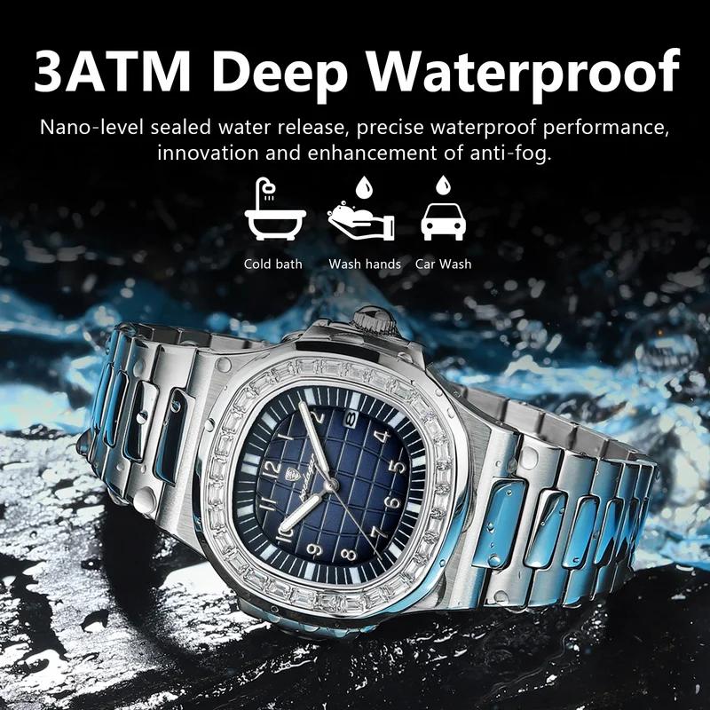 925 Hot New Trendy Classic Men Watch Stainless Steel Quartz Watches Waterproof Luminous Watch for Men