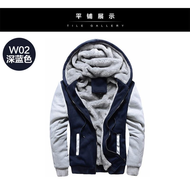Herren Kapuzen-Fleece-Sweatshirt Lässig Langarm Reißverschluss Oberbekleidung