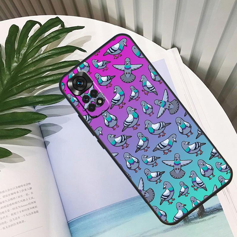 Pigeons Doves Bird Flock Animal Cover For Xiaomi Redmi Note 11 12 10 9 8 Pro Note 11S 10S 9S Redmi 10C 10A 9C 12C Back Case