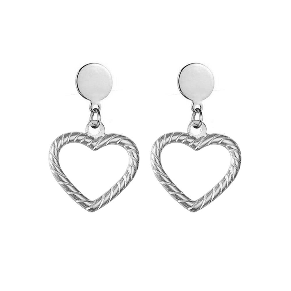 

Minimalist Korean and Japanese Geometric Earrings: Square, Heart, and Coin Stainless Steel Studs