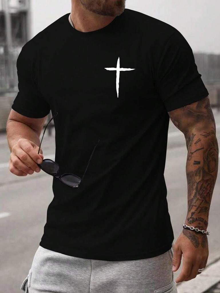 Unisex's Letter Print Short Sleeve T-Shirt