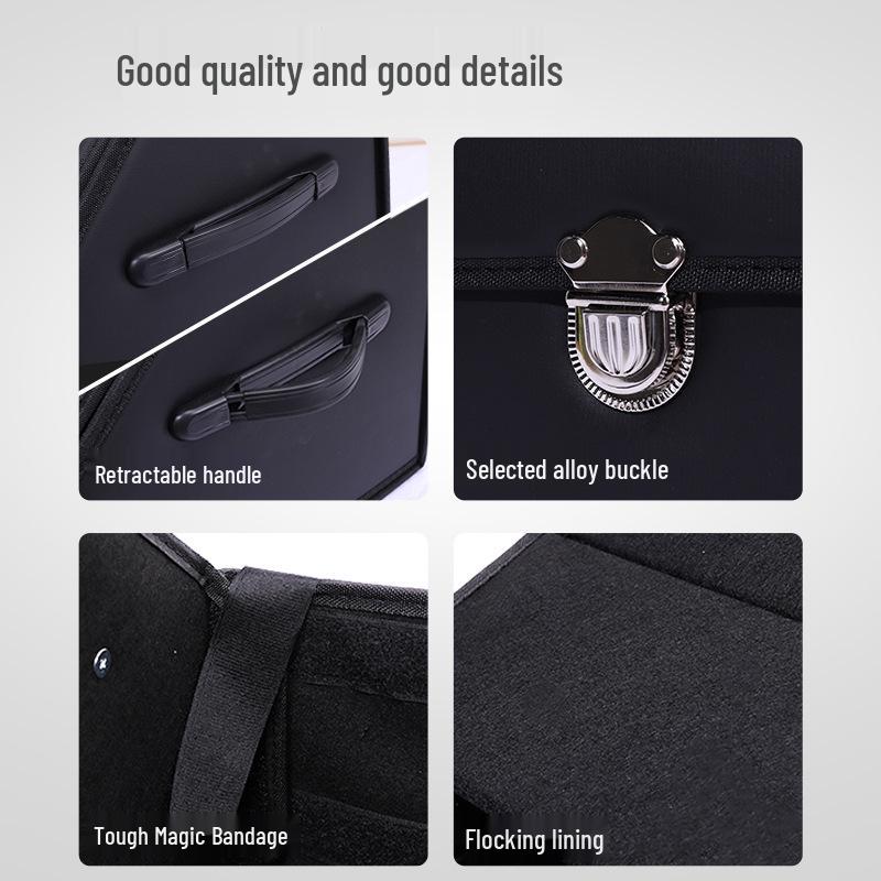 Foldable Leather Car Trunk Storage Box