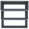 Garden Planter Anthracite 90 X 90 X 35 Cm