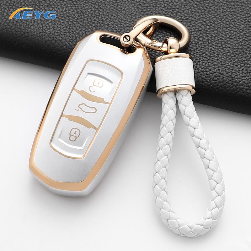 Car Smart Key Cover Case Shell Fob For Geely Atlas Boyue Nl3 Ex7 Suv Gt Gc9 Emgrand X7 Borui Auto Holder Accessories