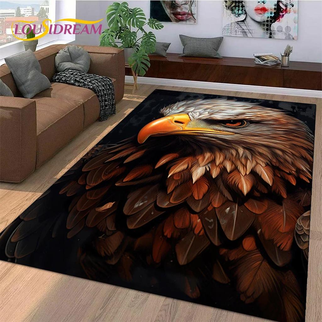 Cute Owl Eagle Birds Cartoon Rug Carpet for Living Room Bedroom Decor,floor Mat Decoration for Sofa Doormat