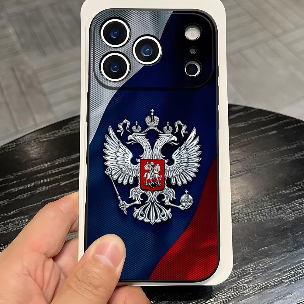 Russia Russian Flag Emblem National Phone Case For IPhone 17 Pro Max 16 15 14 Pro Max 13 11 X Xs Xr 8 7Plus Silicone Cover