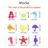 New 9pcs Suction Sticky Cup Kids Education Soft Building Blocks Versatile Ocean Animal Puppet Bath Sensory Toy for baby gift