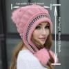 Fantasy Wool Knitted Hat with Earmuffs, Elastic Acrylic Fabric, Adjustable Brim, Storage Bag, Hand Wash or Dry Clean