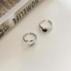 Retro Hiphop Black Heart Ring Jewelry Set Men Women Anillos Aesthetic Anel Accessories Gift