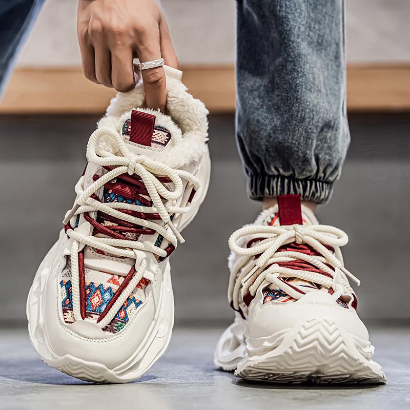 Men's casual sneakers winter light breathable soft-sole outdoor speed running shoes fashion students racing sports tide shoes