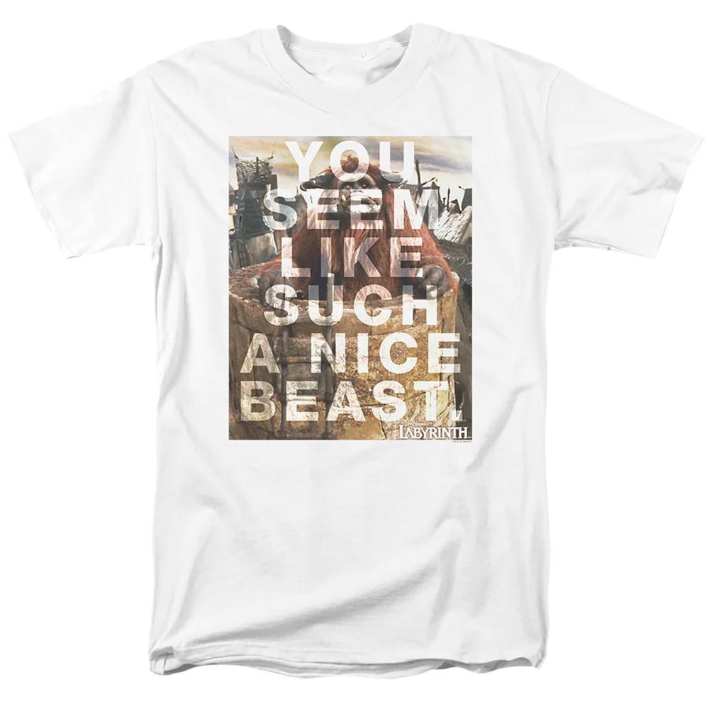 Labyrinth Nice Beast Mens T Shirt White 4XL
