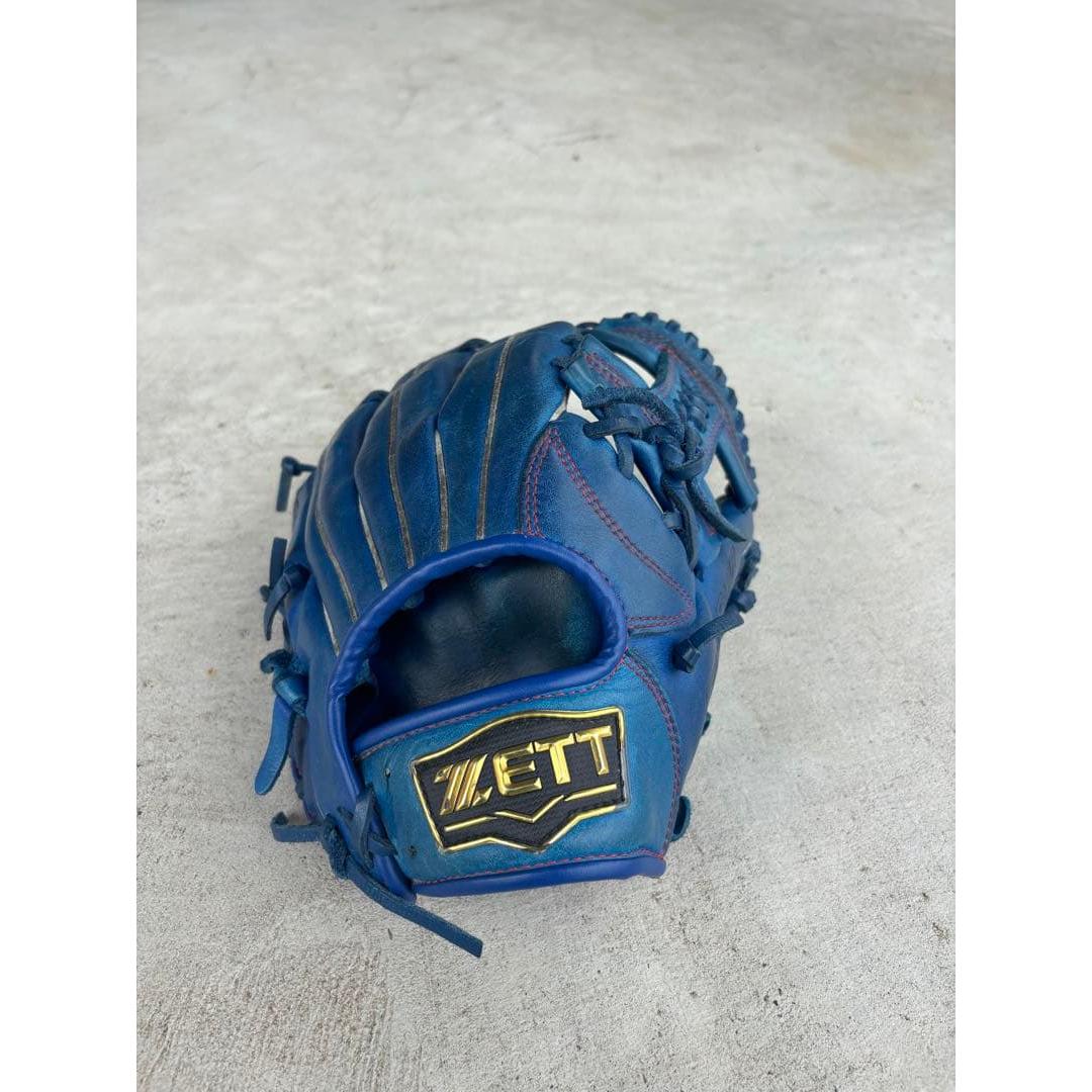 Used ZETT Soft Baseball Gloves Blue for Boys Right Throw