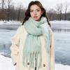 Écharpe Femme Extra Large Couverture Châle Enveloppant Couleur Unie Surdimensionné Épaissi Hiver Chaud Châle Enveloppant Accessoire Temps Froid