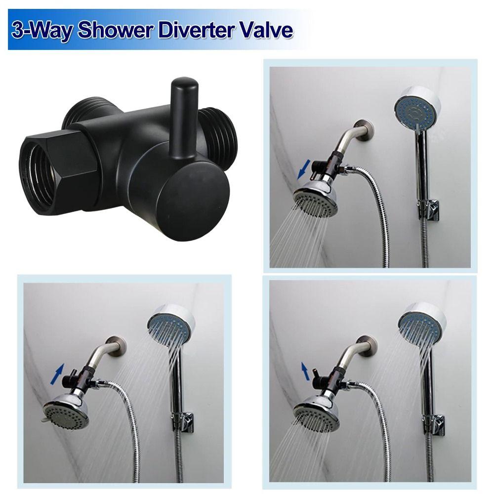 G1/2" Water Diverter 3-Way Shower System Replacement Part Hand Held Showerhead