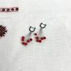 Silver Earrings with Coral (2136149)