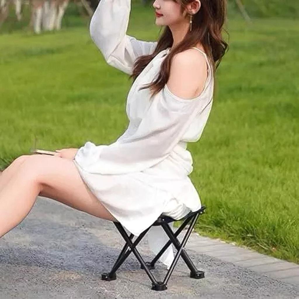 Folding Stool Mini Camping Chair Beach Chair with Convenient Carry Storage Bag Suitable for Adults and Children