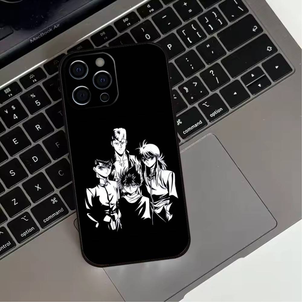 Anime Y-Yu Yu H-Hakusho cool  Phone Case For iPhone 17,16,15,14,13,12,11 Plus,Pro Max,XS,Soft Silicone Black Cover
